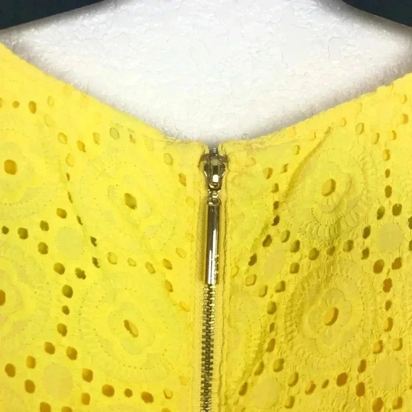Kensie Yellow Dress Eyelet - Picture 4 of 7
